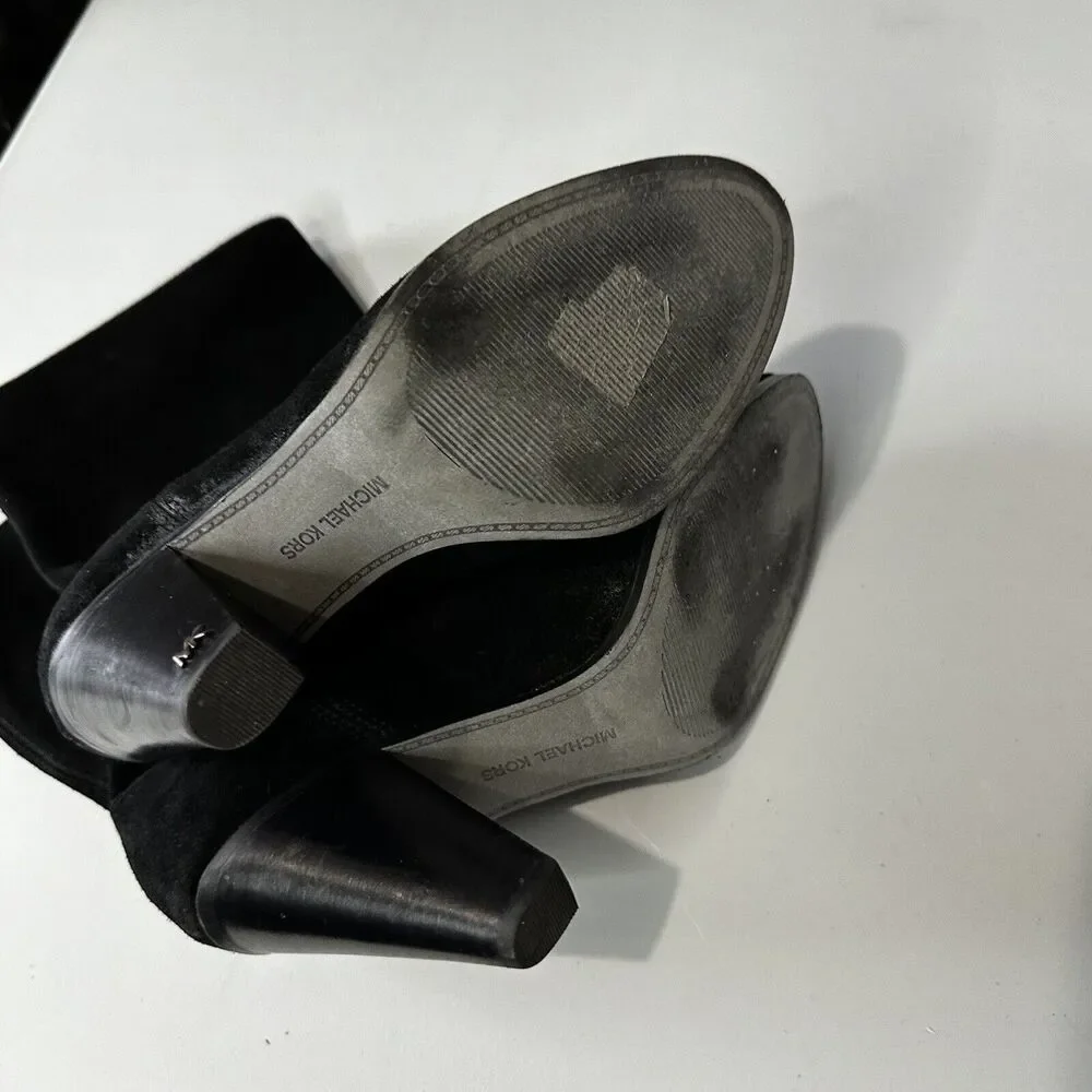 Michael Kors Divia Black Suede Ankle Boot SZ 7.5 37.5